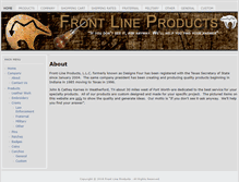 Tablet Screenshot of front-lineproducts.com